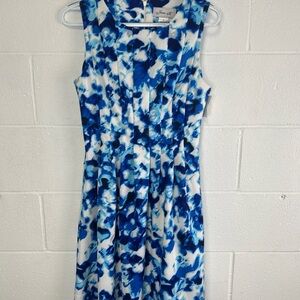 Jessica H Blue and White Patterned Dress